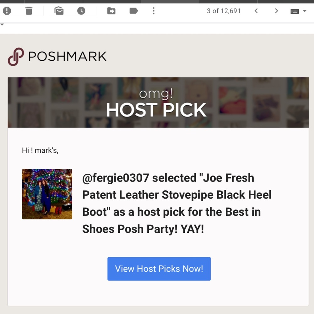 Host Pick! Black Patent Leather Joe Fresh Boots.